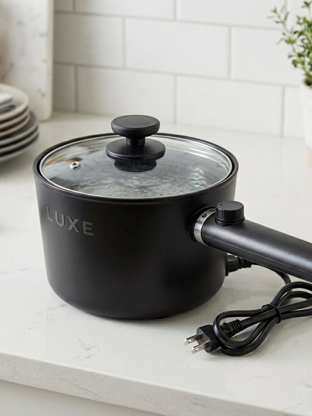 Luxe Electric Hotpot / Saucepan with Glass Lid